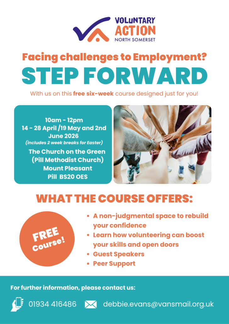 STEP FORWARD Voluntary Action poster